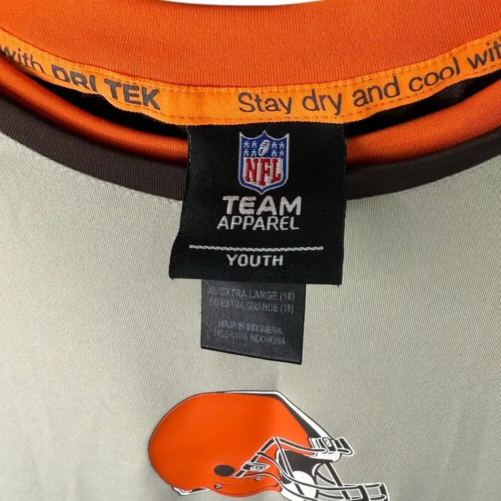 Cleveland Browns NFL Apparel~Nike Youth XL (18) Dri-Fit, Long Sleeve T-Shirt EUC